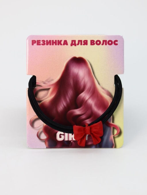 Резинка для волос GIRLY "Bow", red