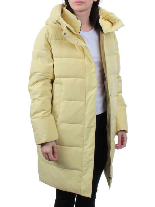56181 YELLOW Пальто зимнее женское (холлофайбер 150 гр.)