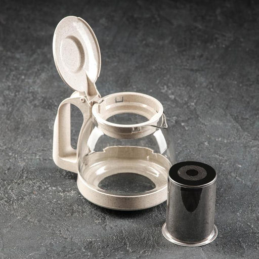 Заварочный чайник «Джони», 700 мл, с металлическим ситом, стекло, бежевый