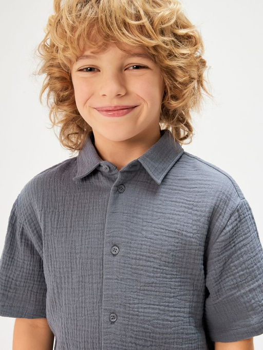 ACOOLA / Сорочка верхняя детская для мальчиков Andresi серый  фото 3
