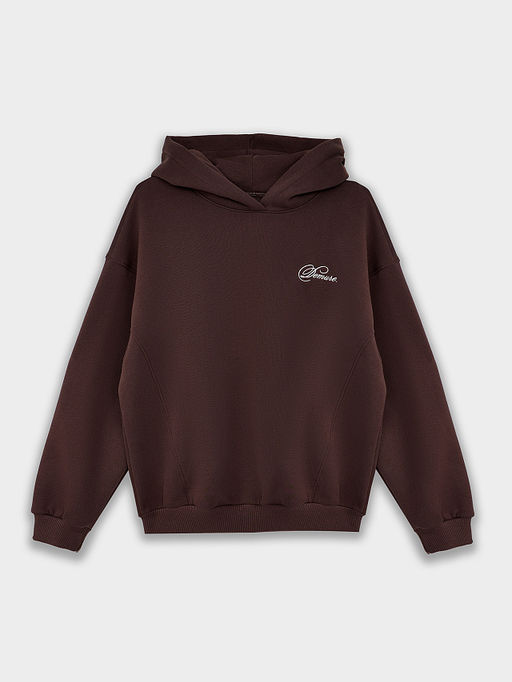 Теплое худи женское коричневое с начесом - Mark formelle фото 5