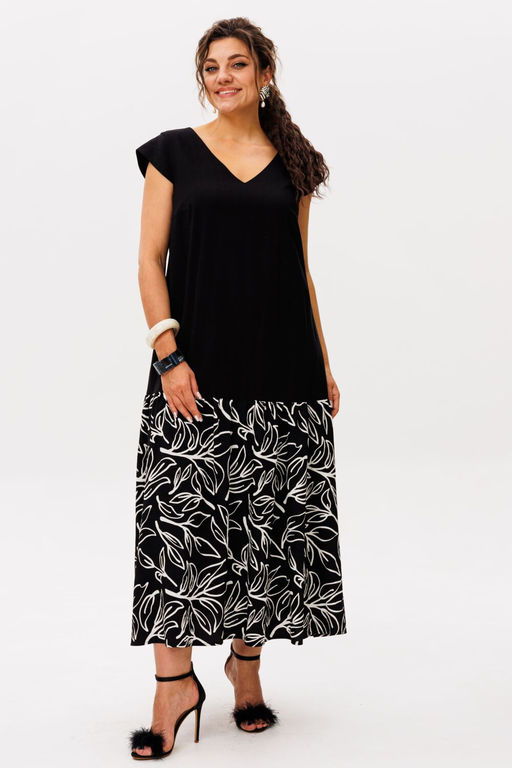 Платье ANELLI 56 черно-белый ангел - Ketty фото 7