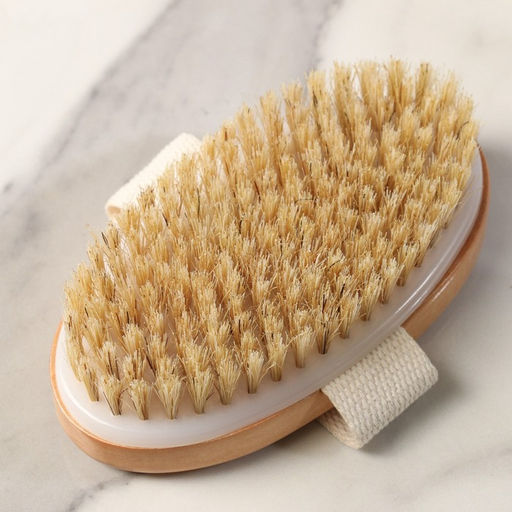 Щётка массажная для тела, из натуральной щетины, гладкая