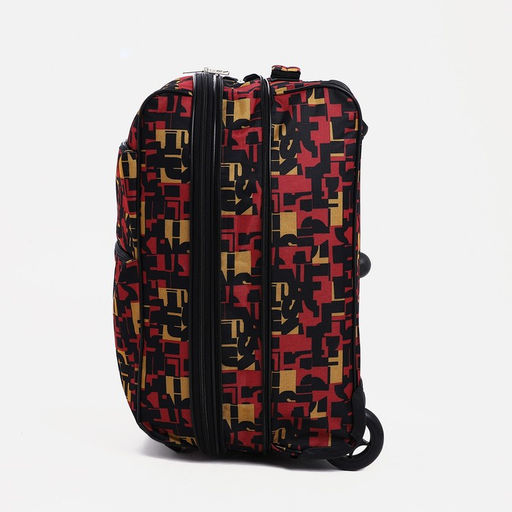 Чемодан малый 20, отдел на молнии, с расширением, наружный карман, 2 колеса, цвет серо-розовый - Simaland фото 3