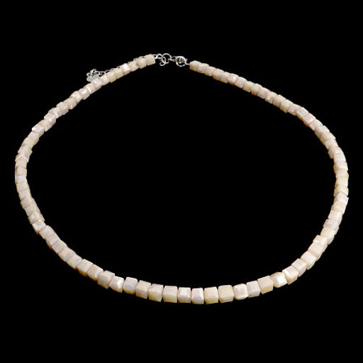 Бусы чокер Кубик хрусталь Кремовые 4мм-38см алмазная огранка - Сандаловый дом фото 2