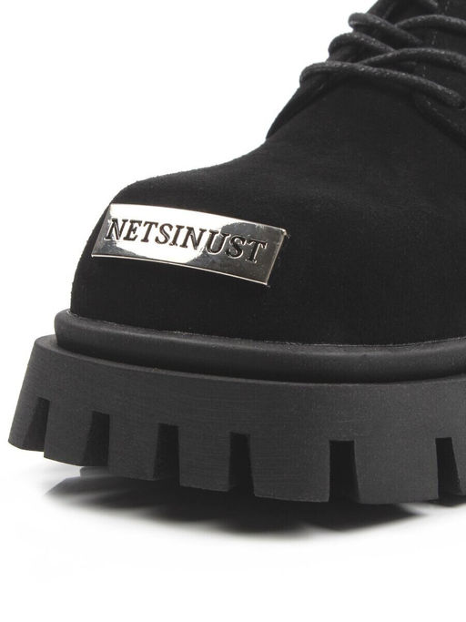 03-23120-6 BLACK Полуботинки демисезонные женские (натуральная замша)