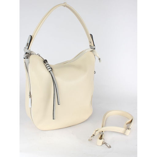 Сумка женская искусственная кожа ADEL-208/ММ, 1отд+еврокарман, плечевой ремень, бежевый/серый 260013