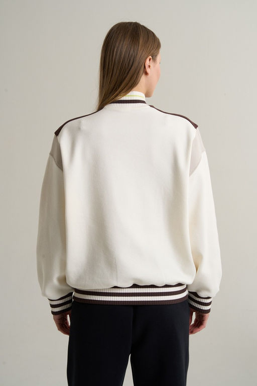 Бомбер Серо-белый ANTA SPORTS CLUB Knit Track Top  фото 6