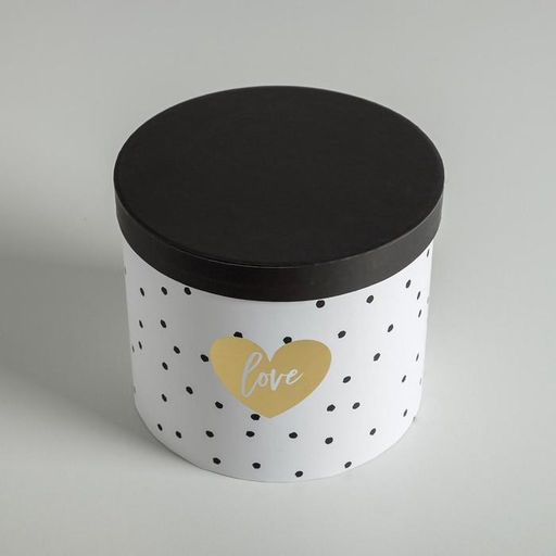 Набор коробок для цветов 4 в 1, упаковка подарочная, Чёрно-белый, 14?14?13 см - 20?20?17.5 см