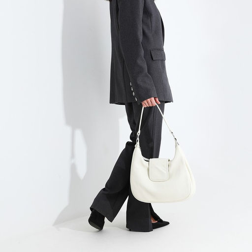 Сумка-мешок на молнии, наружный карман, длинный ремень, цвет белый - Simaland фото 8