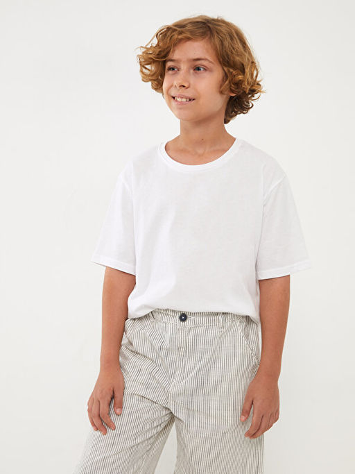 Bisiklet Yaka Basic K?sa Kollu Erkek ?ocuk Ti??rt - Waikiki фото 2