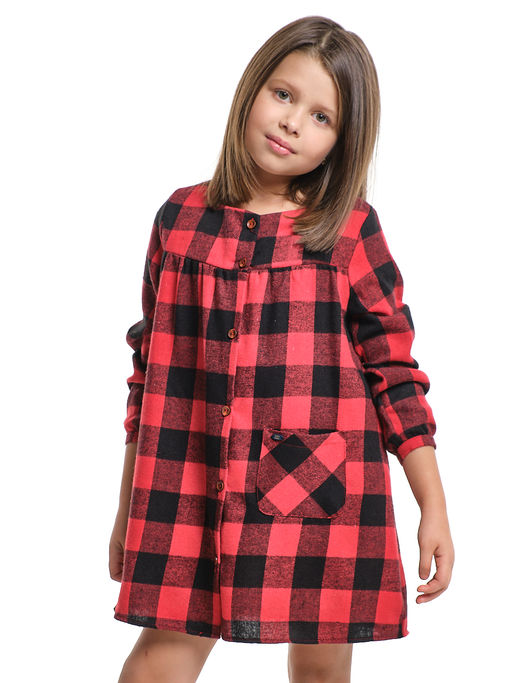 Платье для девочки UD 8069 синяя клетка - Mini maxi фото 10