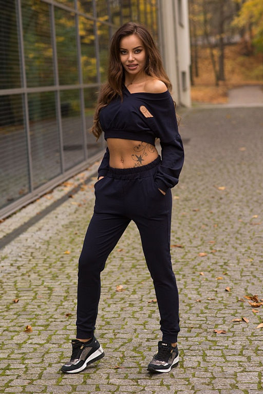 1109 Siment dres Navy Blue