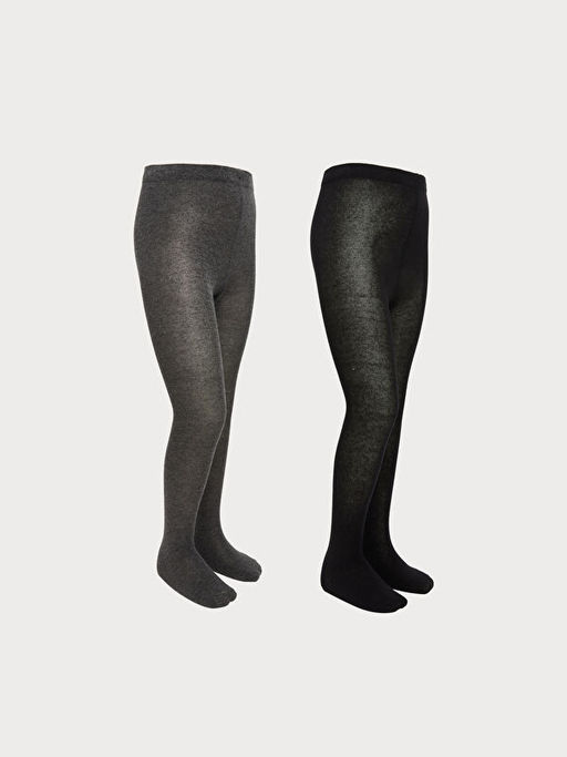 Basic K?z ?ocuk K?lotlu ?orap 2li