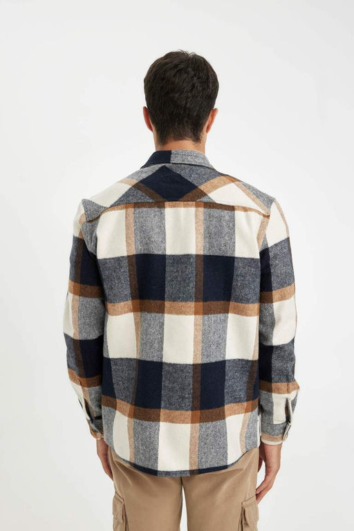 Рубашка Lumberjack с длинными рукавами и воротником-поло стандартного кроя в клетку - Defacto фото 7