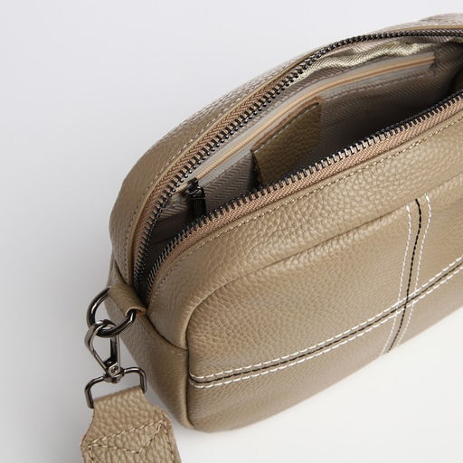 Сумка женская, кросс-боди, на молнии, цвет хаки - Simaland фото 7