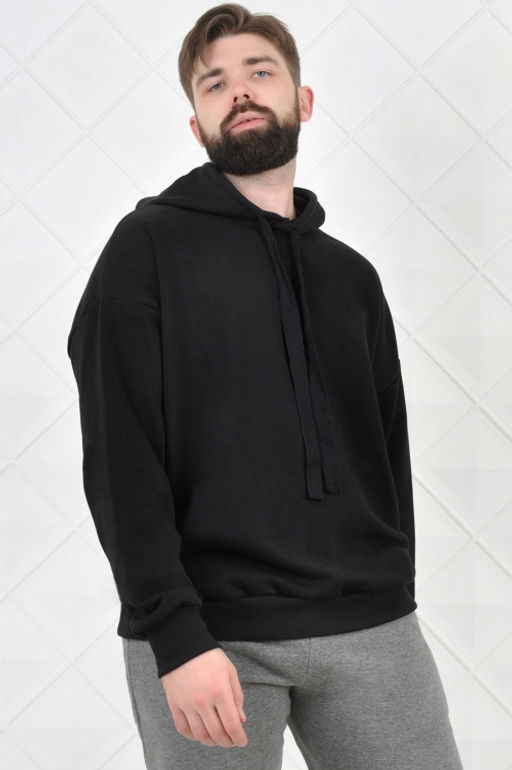 Арт. 6584 Толстовка мужская 46-54 (5 шт) Цвет:черный