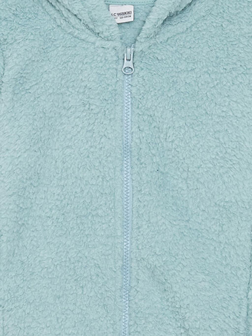 Kap??onlu Pel?? K?z ?ocuk Fermuarl? Sweatshirt - Waikiki фото 2