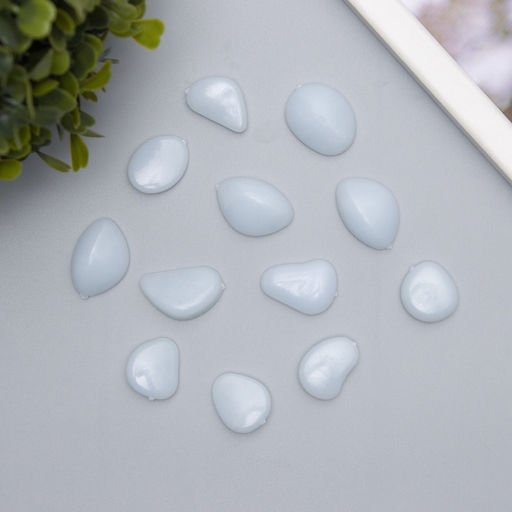 Цена за 2 шт. Декор для творчества пластик светится в темноте «Белые камешки», набор 12 шт.