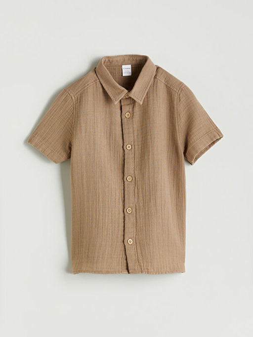 Basic Pamuklu Erkek ?ocuk G?mlek