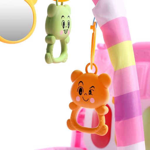 Музыкальный развивающий коврик Весёлые зверята, цвет розовый - Simaland фото 6