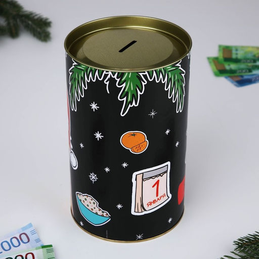 Копилка новогодняя подарок «Новый год: Деньги зло», XXL, 20×12.5 см