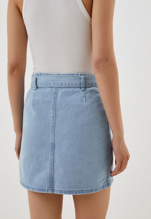 Джинсовая мини-юбка А-силуэта - Incity фото 9