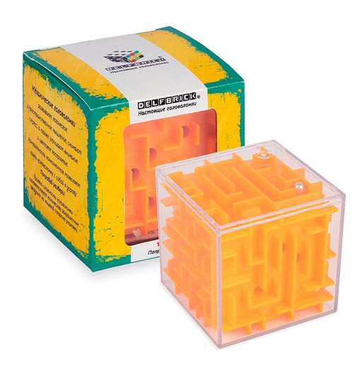 Delfbrick. Головоломка "Кубик-Лабиринт" 6 см арт.DLK-12