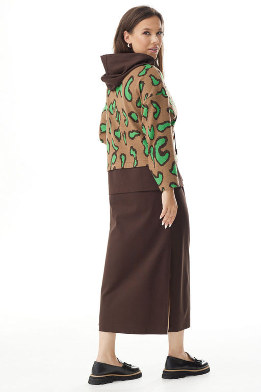 Костюм Magia mody 2319 зеленый+ шоколад