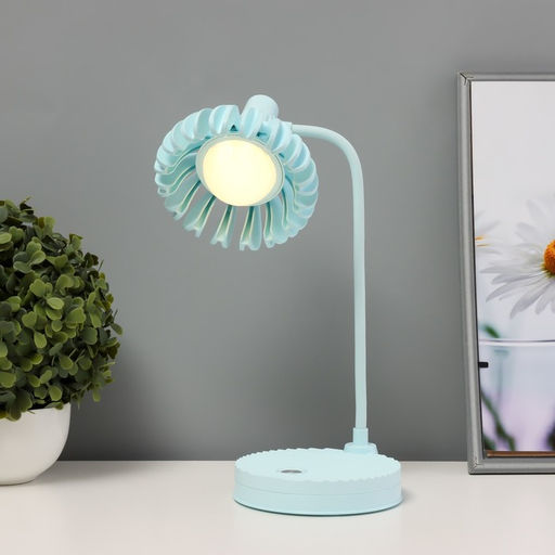 Настольная лампа «Санди» LED 4 Вт USB АКБ синий 11.7×14.5×18 см
