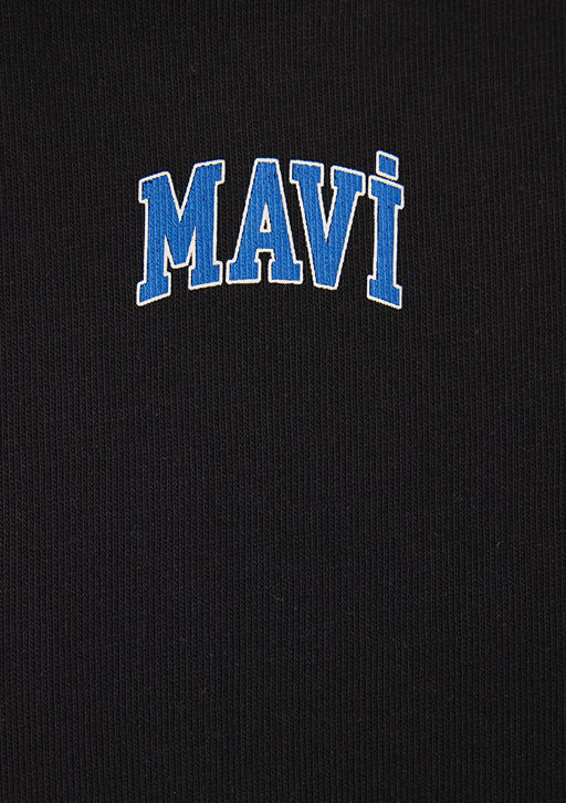 Mavi Logo Bask?l? Siyah Crop Tisort  фото 7