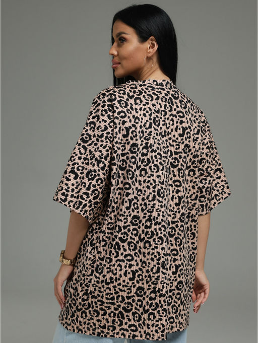 Анита-4 футболка женская (леопард полоса)