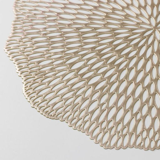 Набор салфеток сервировочных на стол Доляна Мэри, d=38 см, 4 шт, цвет золотой  фото 3