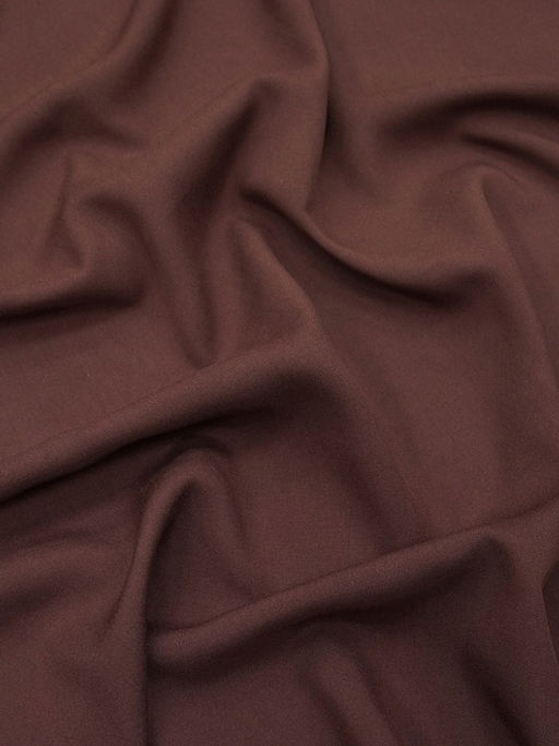 Штапель цв.Коричнево-бордовый, ш.1.44м, вискоза-100%, 110гр/м.кв. - Купава фото 4