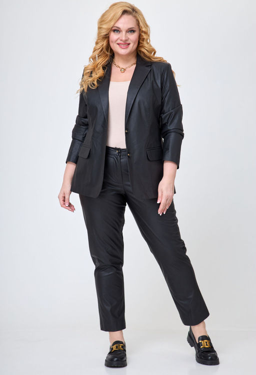 Жакет БелЭльСтиль 203 экокожа черный фото 3