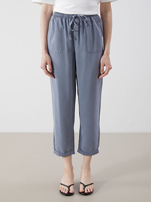 Beli Lastikli Paperbag Kad?n Jean Pantolon