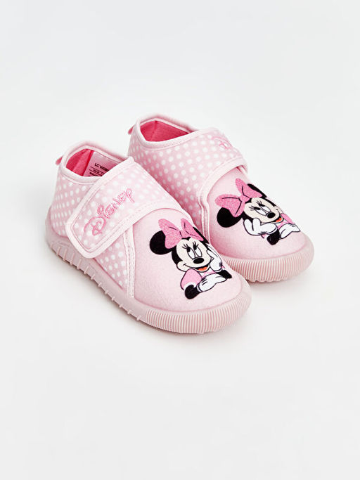 Minnie Mouse Bask?l? K?z ?ocuk Ev Ayakkab?s?