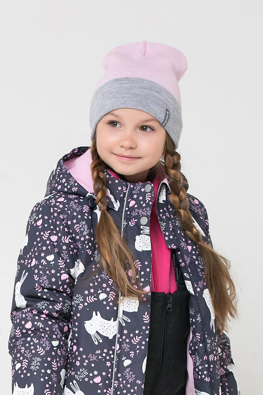 КВ 20177/21ш/светлая астра,св.серый меланж шапка дет