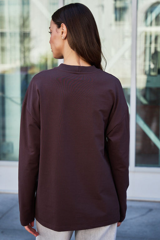 Лонгслив оверсайз с принтом