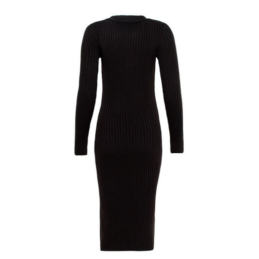Платье женское миди MIST Knitwear, чёрное, размер 46