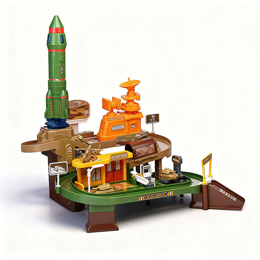 Парковка "Игровой паркинг" (свет, звук, 3 металл машины, самолет) в коробке