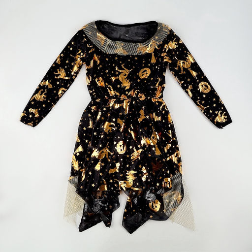 Карнавальный костюм «Ведьма»: платье, шляпа, чулки, сумка, рост 116-122 см