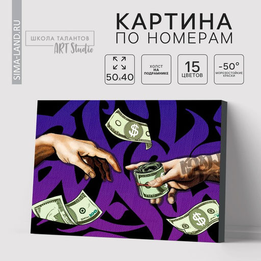 Картина по номерам на холсте с подрамником «Искусство», 40×50 см