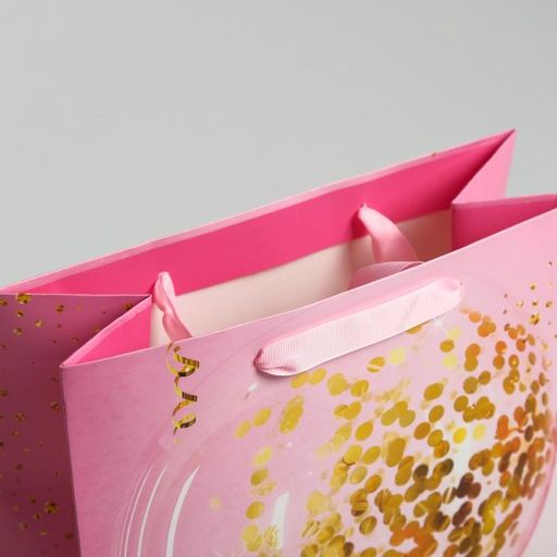 Пакет ламинированный вертикальный С Днем Рождения!, ML 23 27 11,5 см - Дарите счастье фото 3