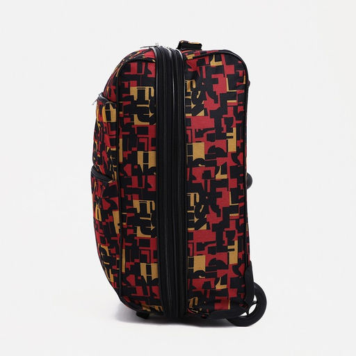 Чемодан малый 20, отдел на молнии, с расширением, наружный карман, 2 колеса, цвет серо-розовый - Simaland фото 2