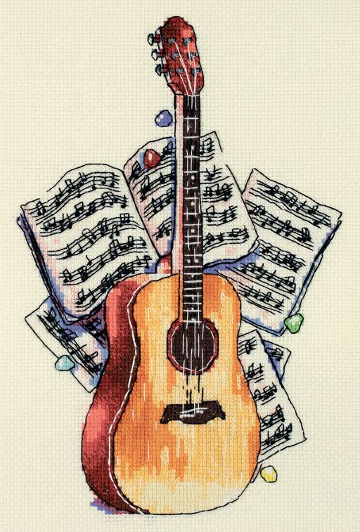 Klart набор для вышивания 8-491 Аккорды для гитары 23.5 х 16.5 см