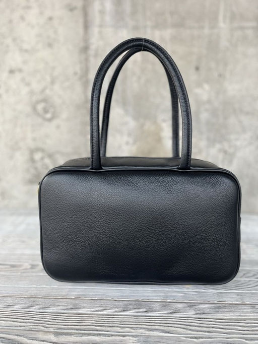 Женская кожаная сумка бочонок 1003 Блек