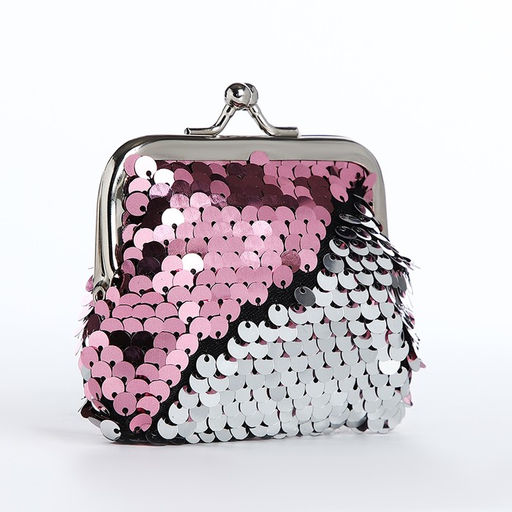 Кошелек дет 02-07-01 Блеск, 9*3*8, отд на фермуаре, розовый /белый - Simaland фото 8