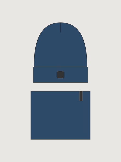 Комплект шапка и снуд 12л22926 джинс