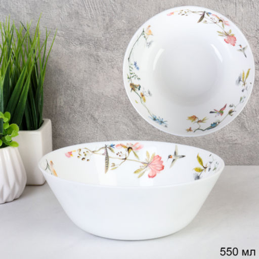 Набор суповых тарелок 6 штук 550 мл 155 мм ЕВРО / LGW-60 (7008) /уп 12/ Райский сад
